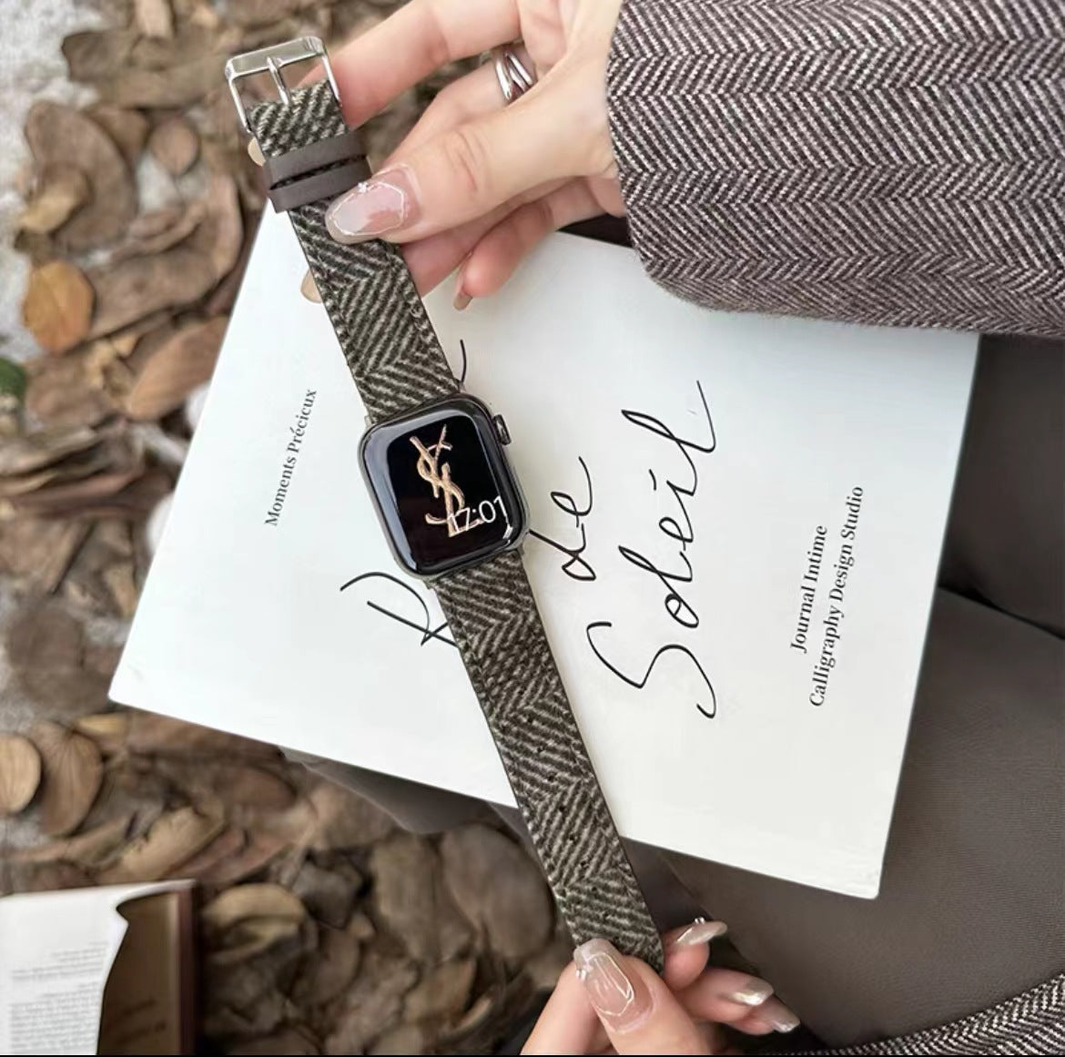 Interface droite de sangle en cuir de laine